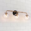LNC Cllenqy Matte Gold Modern/Contemporary Vanity  Lights,Clear Glass/Opal Glass, 1 Light/ 3 Light - 2 of 4