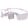 vidaXL Patio Sofa Set with Cushions 11 Piece, Outdoor Sectional Sofa Couch, Patio Conversation Set for Garden Backyard, Gray Poly Rattan - 3 of 4