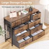 Jojoka Fabric Dresser with 10 Drawers, TV Stand Entertainment Center Fabric Storage Dressers Drawers, Steel Frame, Wood Top - 3 of 4