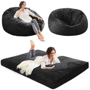 Inhand Memory Foam Filled 2-in-1 Bean Bag Chair With Soft Removeable Cover - Convertible Bean Bag Bed - 1 of 4