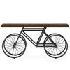 Resenkos Entryway Table, Console Sofa Table,70.9" Console Table, Extra Long Sofa Table with Bicycle Base Brown & Black - 3 of 4
