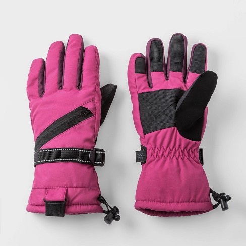 Etirel Womens Pink Ski Gloves Size 6 