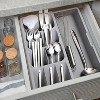 LunaLulinlk Expandable Kitchen Drawer Organizer, Adjustable Cutlery Trays and Utensil Holder, Kitchen Drawer Dividers Storage, Gray - 4 of 4
