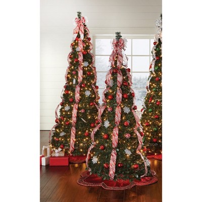 BrylaneHome 6 Ft Fully Decorated Pre-Lit Pop-Up Christmas Tree
