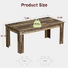 71" Rustic Brown Farmhouse Dining Table for 6-8 – Heavy-Duty Rectangular Kitchen Table with Thick Finger-Jointed Wood Top - 2 of 4