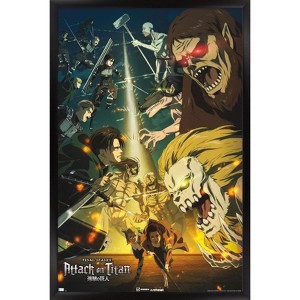 Trends International Attack on Titan: Season 4 - Key Visual 3 Framed Wall Poster Prints - 1 of 4