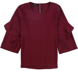 Alfani Womens Zip-Back Ruffled Blouse - 1 of 1
