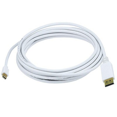 Monoprice Video Cable - 15 Feet - White | Gold Plated 32AWG Mini DisplayPort to DisplayPort Cable