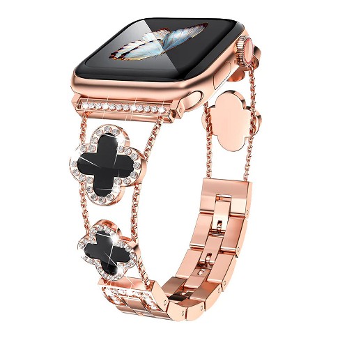 Worryfree Gadgets Metal Bling Band For Apple Watch Flower Design : Target