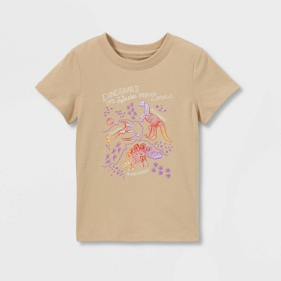 Toddler Boys' Dinos of Jurassic Short Sleeve Graphic T-Shirt - Cat & Jack™ Beige