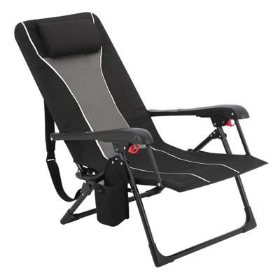 Folding Beach Chair for Adults Adjustable Back Portable Outdoor Camping Recliner Recliners