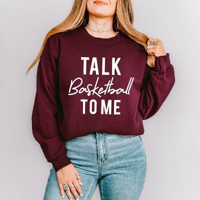 Simply Sage Market Women's Graphic Sweatshirt Talk Basketball To Me