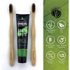Natural Bamboo Toothbrushes & Charcoal Whitening Toothpaste Set - 3 of 3