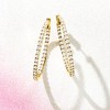Ross-Simons 3.00 ct. t.w. Diamond Inside-Outside Hoop Earrings in 18kt Gold Over Sterling - 3 of 4