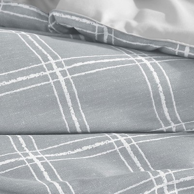 Swift Home 7PC Lightweight Reversible Printed Windowpane Bed in A Bag Comforter Bedding Set with Matching Sheets - Queen — фото 8