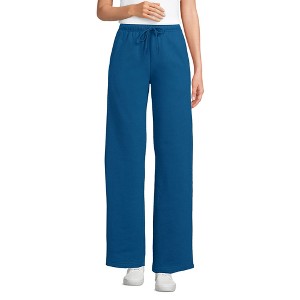 Lands' End Women's Serious Sweats High Rise Relaxed Straight Leg Pants - 1 of 3