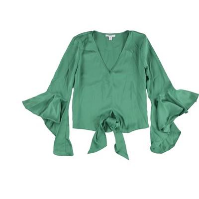 bar III Womens Tie-Front Knit Blouse