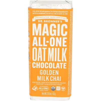 Dr. Bronner's - Bar - Organic Golden Milk Chai Oat Milk Chocolate - Case of 12 - 2.93 oz