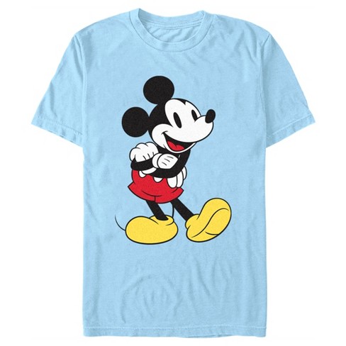 Men's Mickey & Friends Retro Mickey Stand T-shirt - Light Blue - Large ...