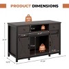 55-75 Gallon Aquarium Stand, Heavy Duty Metal and Wood Cabinet with Power Outlet & Sliding Barn Doors, 47'' Fish Tank Base-3irtyhousy - 4 of 4