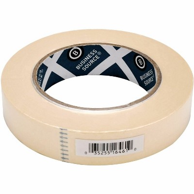 Business Source Masking Tape 3" Core 1"x60 Yards Natural Kraft 16461