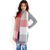 Anna-Kaci Women's Oversized Plaid Blanket Scarf with Fringe Trim and Soft Textured Fabric - 3 of 4
