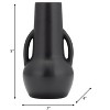 Sagebrook Home 8" Decorative Ceramic Vase with Handles Contemporary Flower Vases for Home - 4 of 4