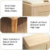 Acekool Rattan Shoe Bench with Storage Drawer and Linen Cushion, Wooden Entryway and Bedroom Bench, Natural Oak Finish - 4 of 4