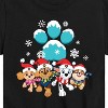 Boys' - Paw Patrol - Christmas Snowy Pawprint Skye Chase Marshall Rubble Short Sleeve Graphic T-Shirt - 2 of 4
