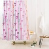 Deny Designs KrissyMast Bow Striped Shower Curtain Pink - 2 of 3