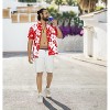 LA LEELA Mens Hawaiian Shirts Short Sleeve Button Down Shirt Floral Shirt Men Beach Vacation Tropical Shirts for Men Funny - 4 of 4