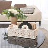 Aoibox Handmade Woven Macrame Storage Baskets Ivory Set of 2 Decorative Boho Shelf Countertop Organizer for Home - 3 of 4