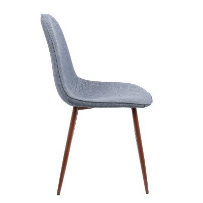 Transitional High-Back Upholstered Side Chair in Blue
