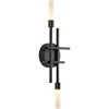 Progress Lighting Quadrant 2-Light Wall Light, Matte Black, Frosted Glass Shade - 2 of 2