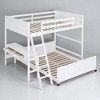 Full Over Full Bunk Bed with Desk and Drawers, Solid Wood Frame with Storage, Slat Support, Space-Saving Bed for Kids or Teens - 4 of 4