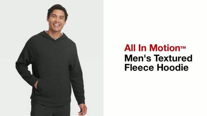Men&#39;s Textured Fleece Hoodie - All In Motion&#8482;, 2 of 6, play video
