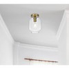 Elegant Lighting Collier 7.5 Inch Flush Mount Clear Shade in Satin Gold - 2 of 4