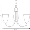 Progress Lighting Gather Collection, 3-Light Chandelier, Antique Bronze, Etched Glass Shades - image 2 of 2