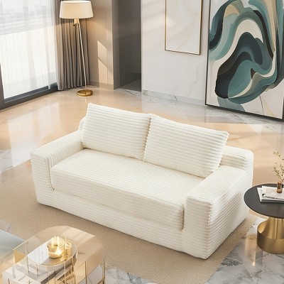Lycvki Convertible 2-in-1 Design Sofa with Memory Foam and Steel Frame