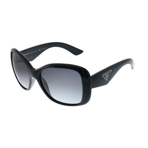 Prada Heritage PR 32PS 1AB5W1 Womens Square Polarized Sunglasses Black 57mm