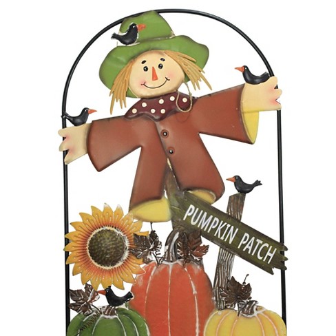 Direct International Home & Garden Scarecrow Pumpkin Patch - One Stake ...