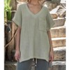 Women's High-low Short Sleeve Chenille Sweater - POL - 3 of 4