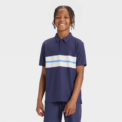Boys' Printed Striped Polo Shirt - All In Motion™