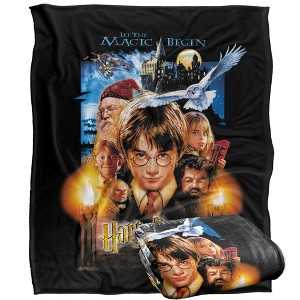 Harry Potter Movie Poster Silky 50X60 Blanket, 1 Sided - 1 of 4
