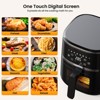 GustoWave 5 Qt Digital Touch Screen Air Fryer with Visible Window & 8 Cooking Presets, 1500W - 3 of 4