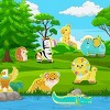 PICASSO-TILES 8PC Safari Animal Character Theme Set Magnetic Tiles, Building Blocks, STEM Toys for Kids 3+ - 3 of 4