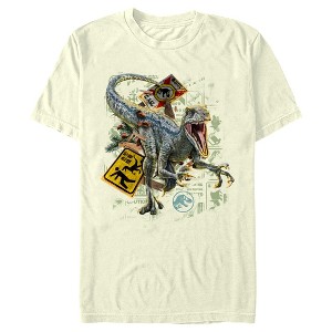 Men's Jurassic World: Dominion Velociraptor Here Comes the Attack T-Shirt - 1 of 4