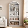 GarveeHome Bookcase Arched Bookshelf 71.65in Tall Bookcase Farmhouse Display Storage Rack Wooden Bookshelves for Home Office, Living Room - 3 of 4