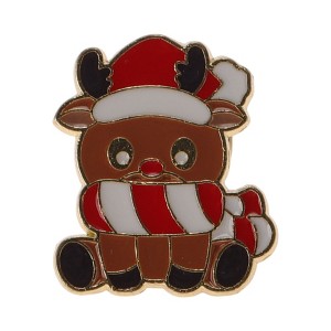 Unique Bargains Christmas Brooches Alloy Dripping Wax Green 0.79"x0.79" 1 Pc - 1 of 4