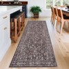 Area Rugs for Living Room Bedroom, Large Washable Rug, Vintage Floral Boho Carpet for Indoor Dining Room and Kids Room, Non Slip & Low Pile - 2 of 4